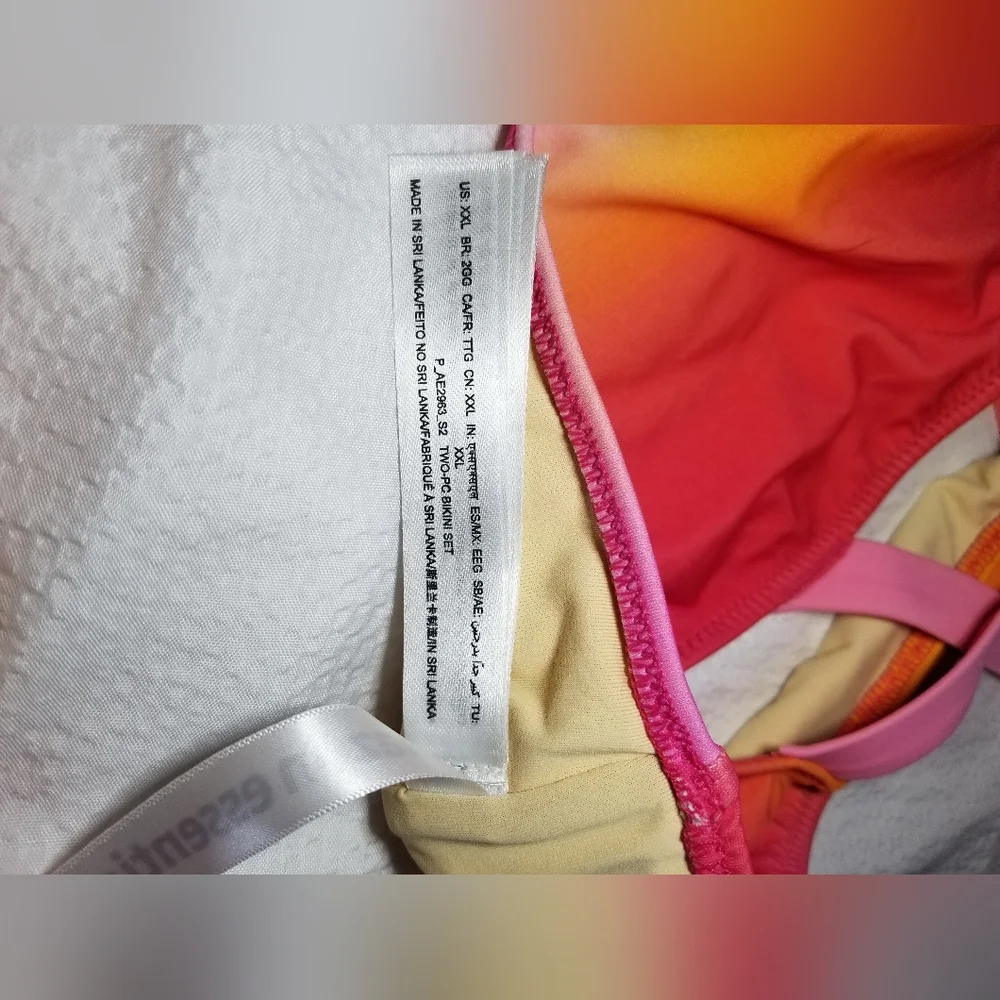 NWOT GIRLS HOT LAVA SUNSET SPORT CROSS BACK BIKINI